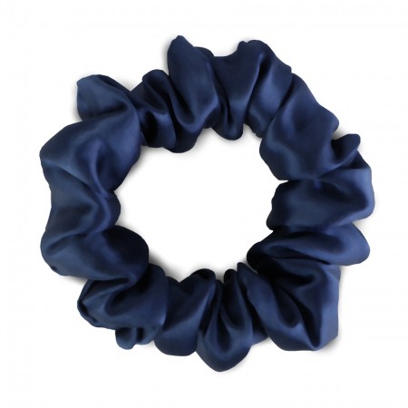 Seiden Scrunchie navy-blue
